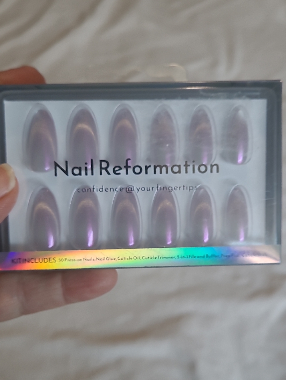 Nail Reformation Press-On Nails - Iridescent Purple Set